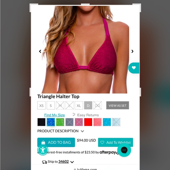 Luli Fama Triangle Halter Top - Picture 3 of 7